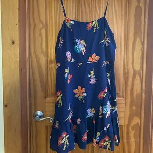 Madewell silk floral mini dress